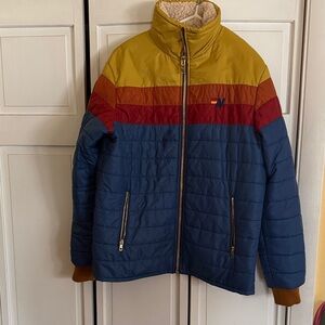 Aviator Nation three stripe Puffer Jacket M